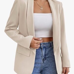 Elegant Cream Women's Blazer